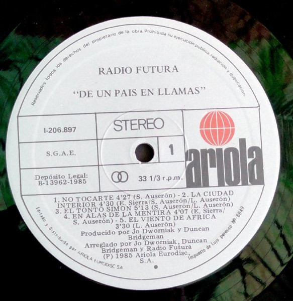 Radio Futura - De Un País En Llamas | Ariola (I-206897) - 3
