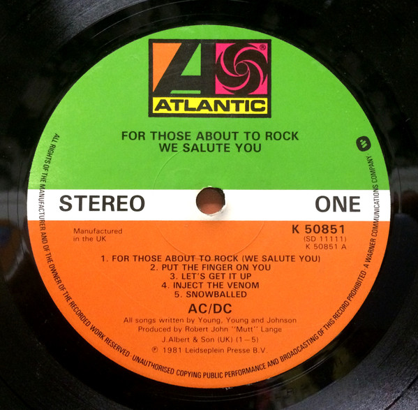AC/DC - For Those About To Rock We Salute You | Atlantic (K 50851) - 4