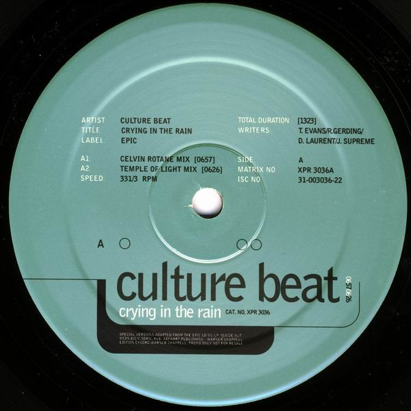 Culture Beat - Crying In The Rain | Epic (XPR 3036) - 3 Culture Beat - Crying In The Rain | Epic (XPR 3036) - 3