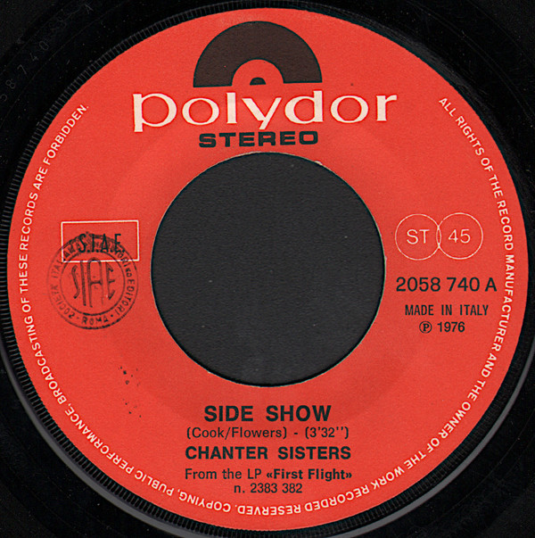 Chanter Sisters - Side Show / Turn Rolling Stone | Polydor (2058 740) - 3