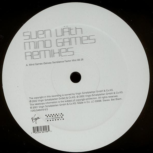Sven Väth - Mind Games (Remixes) | Virgin (7243 5 46415 6 5) - 3