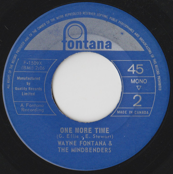 Wayne Fontana & The Mindbenders - Game Of Love / One More Time | Fontana (F-1509X) - 3
