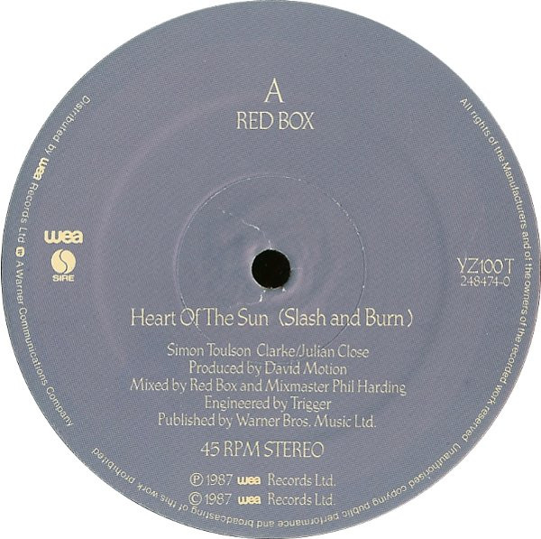 Red Box - Heart Of The Sun | WEA (YZ100T) - 3 Red Box - Heart Of The Sun | WEA (YZ100T) - 3