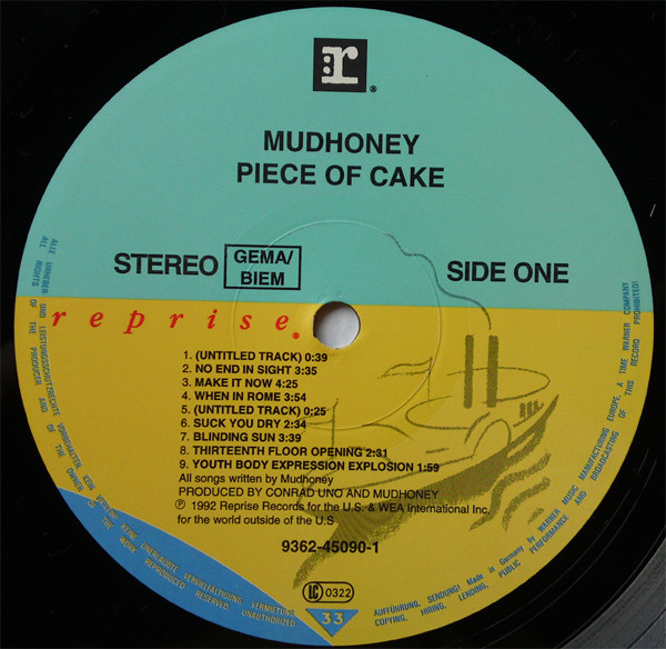 Mudhoney - Piece Of Cake | Reprise Records (9362-45090-1) - 2 Mudhoney - Piece Of Cake | Reprise Records (9362-45090-1) - 2