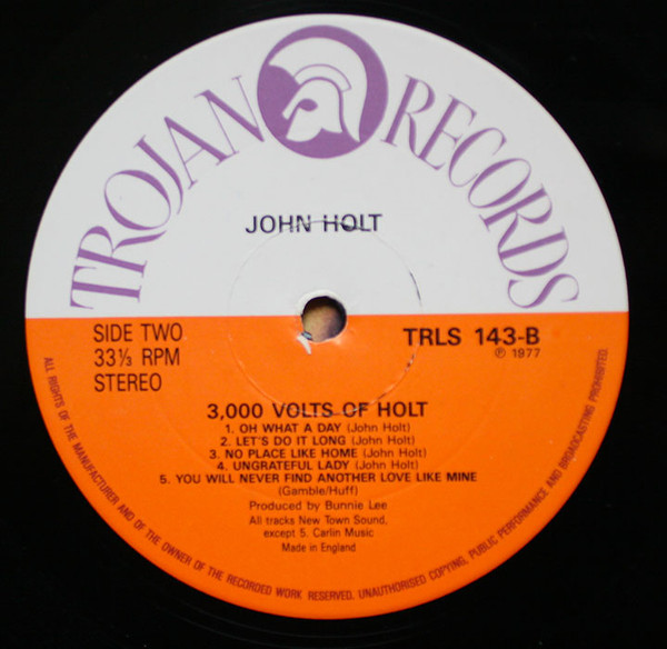 John Holt - 3000 Volts Of Holt | Trojan Records (TRLS 143) - 4