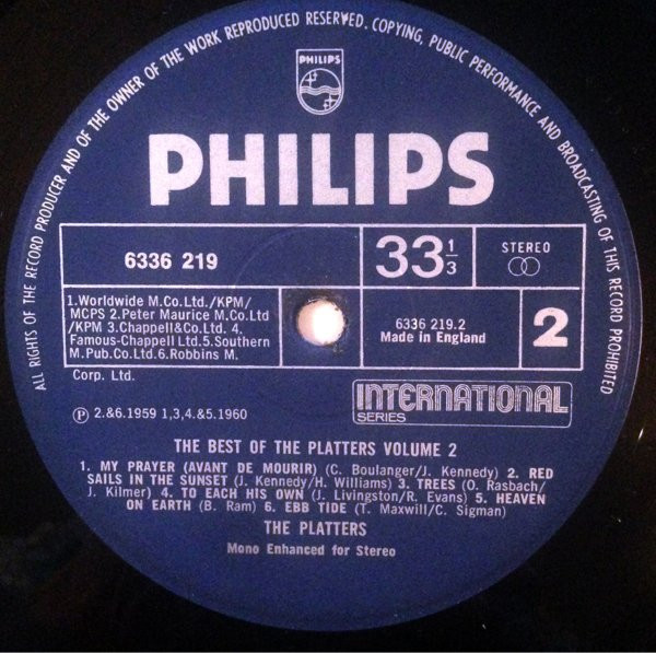 The Platters - The Best Of The Platters Volume 2 | Philips (6336 219) - 4