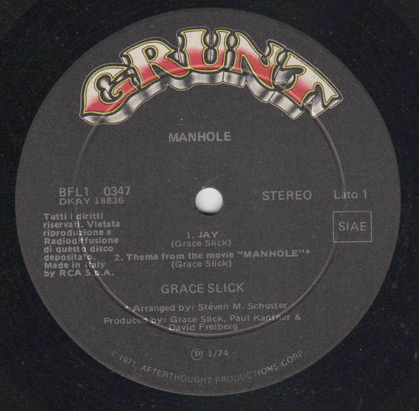 Grace Slick - Manhole | Grunt (BFL1-0347) - 3