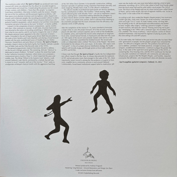 The People's People - The People's People Present The Spirit Of David | Frederiksberg Records (FRB 013) - 4