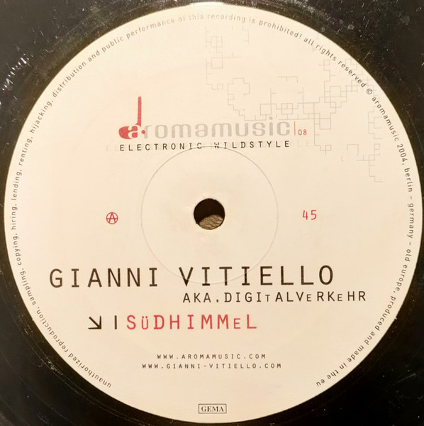 Gianni Vitiello Aka Digitalverkehr - Freunde E.P. | Aromamusic (Aromamusic 08) - main