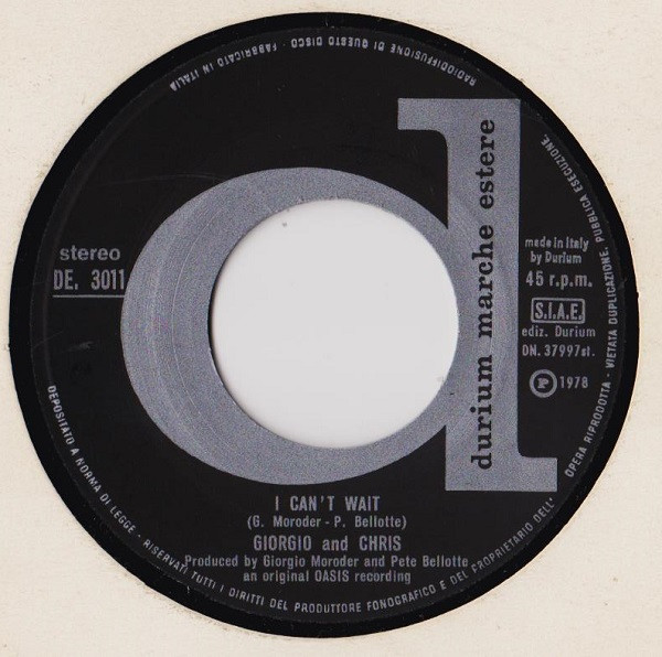 Giorgio Moroder & Chris Bennett - Love's In You (Love's In Me) | Durium (DE 3011) - 4