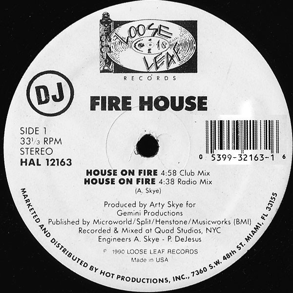 Fire House - House On Fire (USED) | Loose Leaf Records (HAL 12163) - main