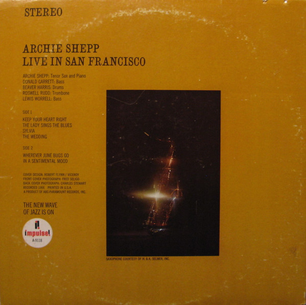 Archie Shepp - Live In San Francisco | Impulse! (AS-9118) - 3