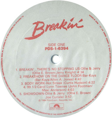 Various - Breakin' (Original Motion Picture Soundtrack) | Polydor (PDS-1-6394) - 3 Various - Breakin' (Original Motion Picture Soundtrack) | Polydor (PDS-1-6394) - 3