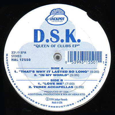D.S.K. - Queen Of Clubs EP | Jack Pot Records (HAL 12550) D.S.K. - Queen Of Clubs EP | Jack Pot Records (HAL 12550)