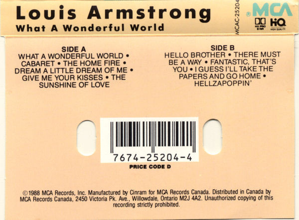 Louis Armstrong - What A Wonderful World | MCA Records (MCAC-25204)