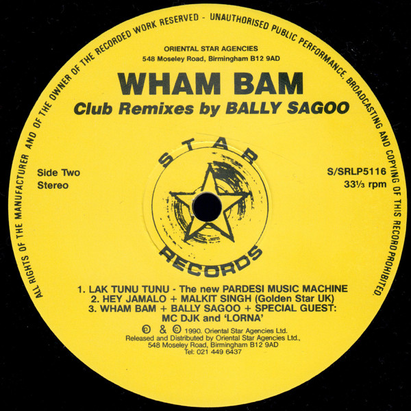 Bally Sagoo - Wham Bam | Star Records (SRLP 5116) - 4