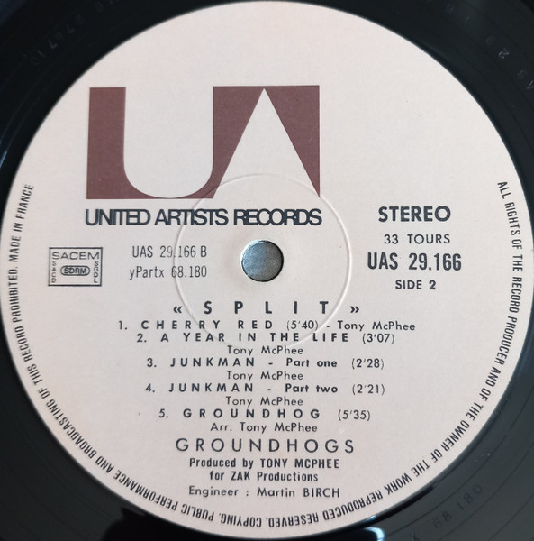The Groundhogs - Split | United Artists Records (UAS 29.166) - 4
