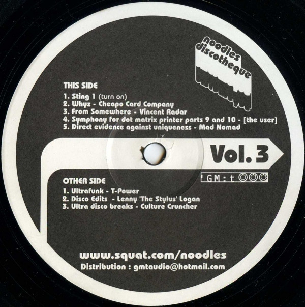 Various - Noodles Discotheque Vol. 3 | Noodles Discotheque (NOODJ 003)