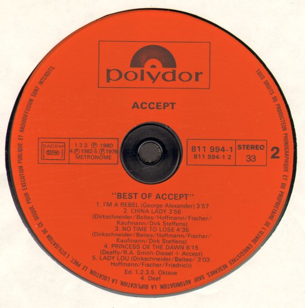 Accept - Best Of Accept | Polydor (811 994-1) - 4