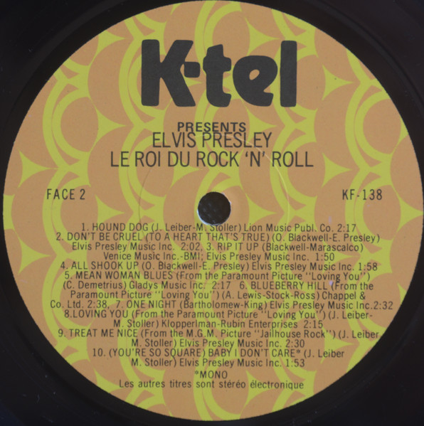 Elvis Presley - Les 40 Plus Grands Succes Originaux | K-Tel (KF-138) - 4