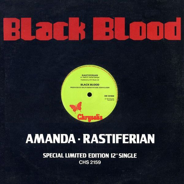 Black Blood - Amanda / Rastiferian | Chrysalis (CHS 12/2159)