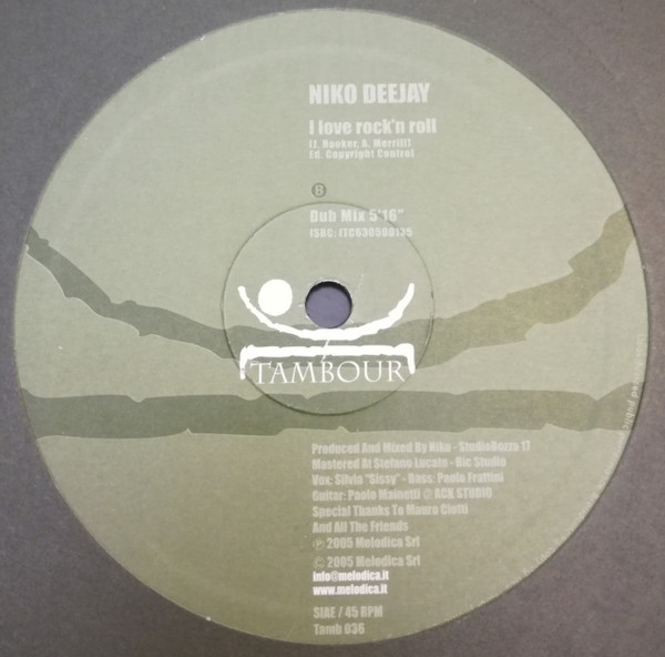 Niko Deejay - I Love Rock 'N Roll | Tambour (Tamb 036) - 2
