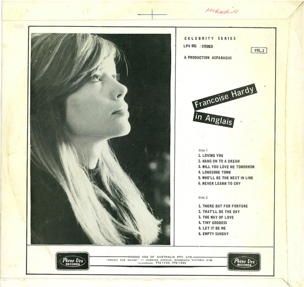 Françoise Hardy - In Anglais | Phono Vox Records (LPV 001) - 2