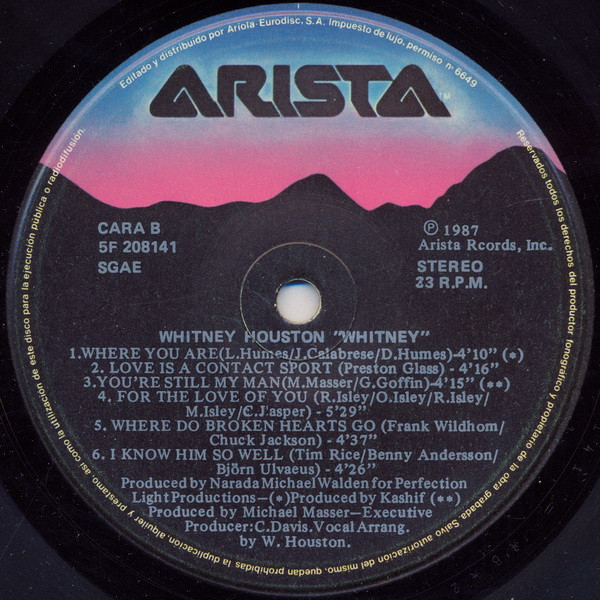 Whitney Houston - Whitney | Arista (5F 208141) - 4