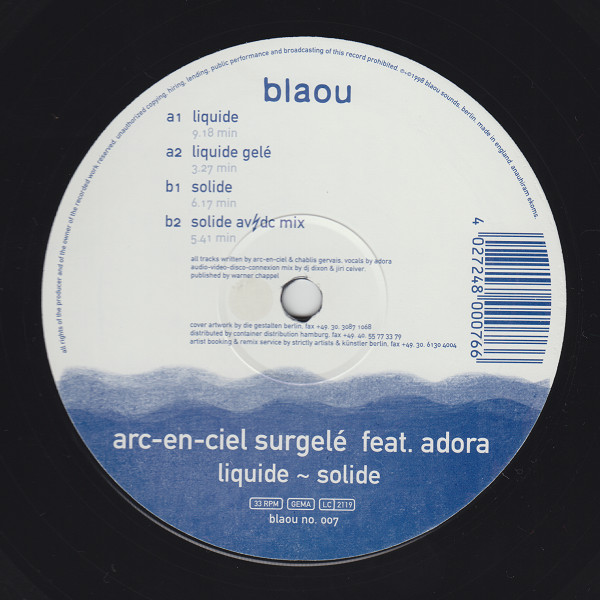 Arc-En-Ciel Feat. Adora Ariam-Odili - Liquide-Solide | Blaou (blaou no. 007) - 2