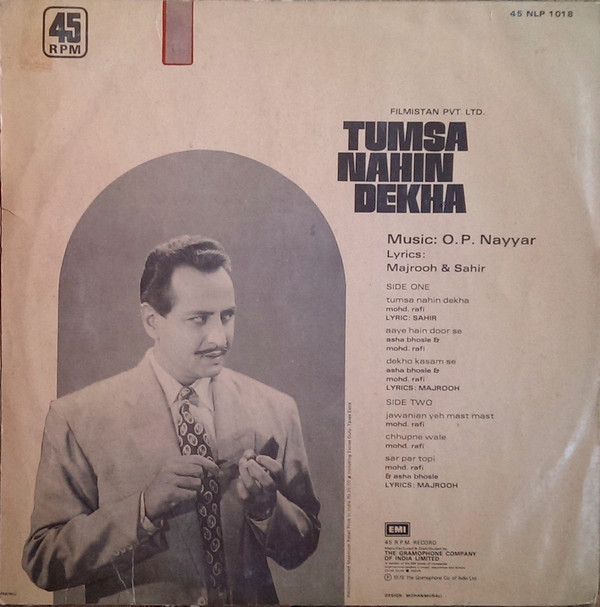 O. P. Nayyar - Tumsa Nahin Dekha | His Master's Voice (45 NLP 1018)
