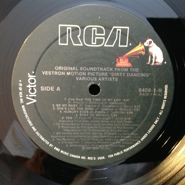 Various - Original Soundtrack From The Vestron Motion Picture - Dirty Dancing | RCA Victor (6408-1-R) - 2