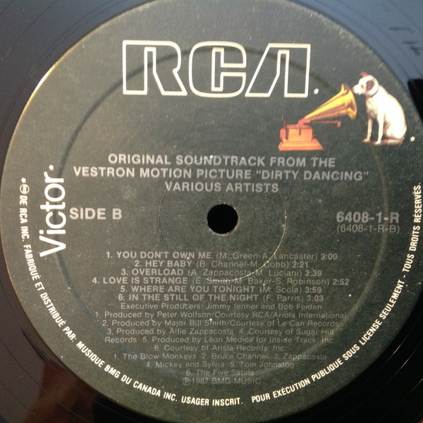 Various - Original Soundtrack From The Vestron Motion Picture - Dirty Dancing | RCA Victor (6408-1-R) - 3