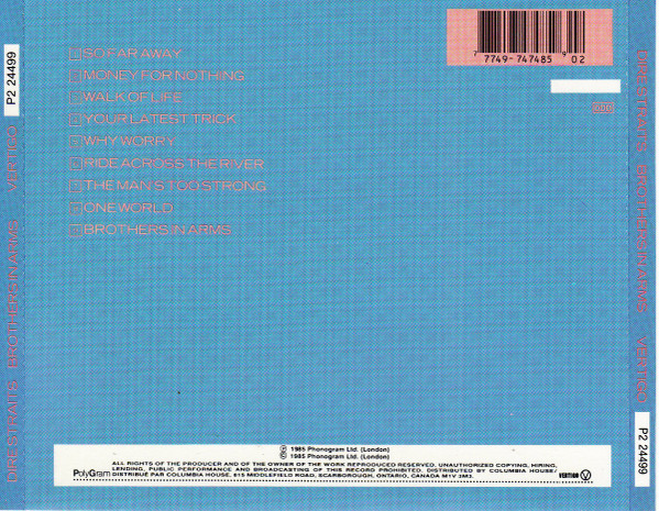 Dire Straits - Brothers In Arms | Vertigo (P2 24499) - 2