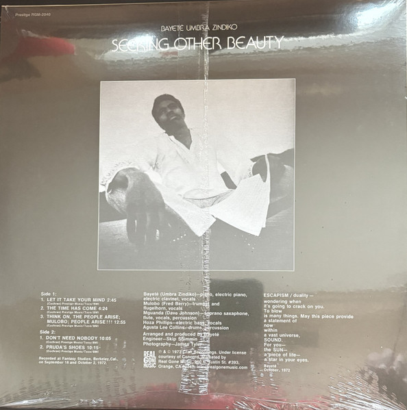 Bayeté - Seeking Other Beauty | Real Gone Music (RGM-2040) - 2 Bayeté - Seeking Other Beauty | Real Gone Music (RGM-2040) - 2