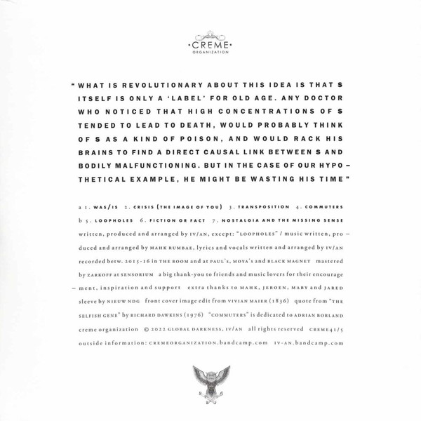 Iv/An - Self And Selfish | Crème Organization (CREME41/5)