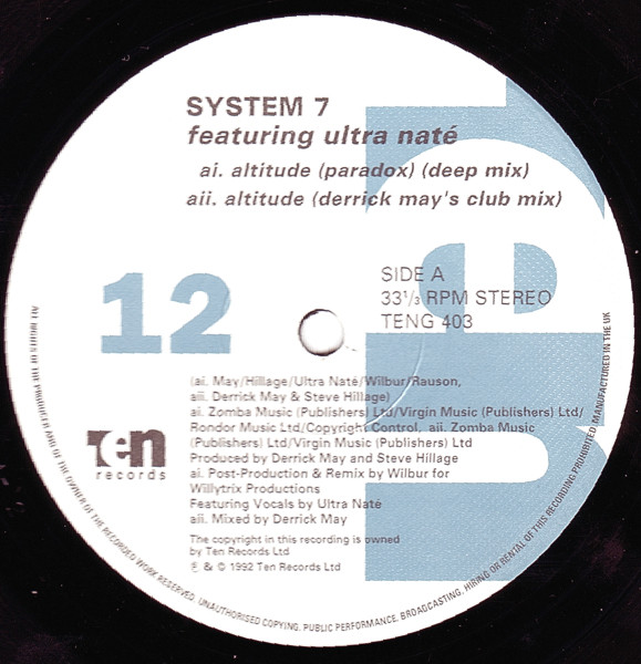 System 7 Featuring Ultra Naté - Altitude | 10 Records (TENG 403) - 4 System 7 Featuring Ultra Naté - Altitude | 10 Records (TENG 403) - 4