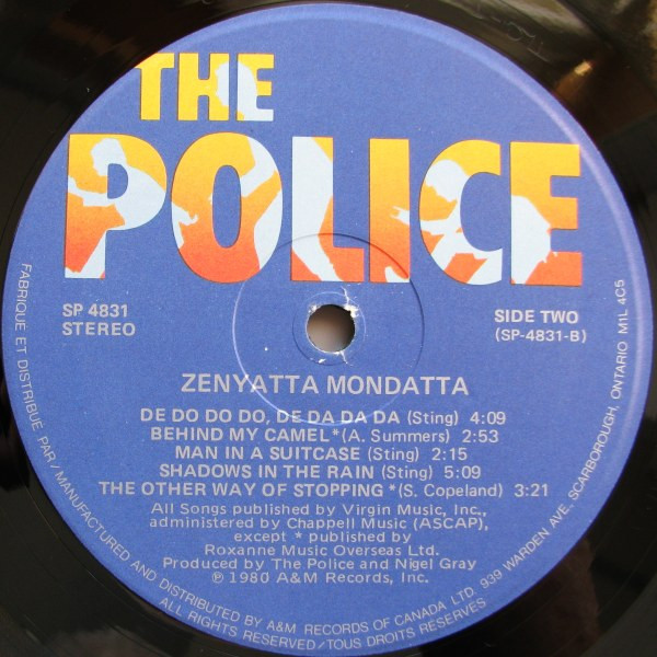 The Police - Zenyatta Mondatta | A&M Records (SP 4831) - 4