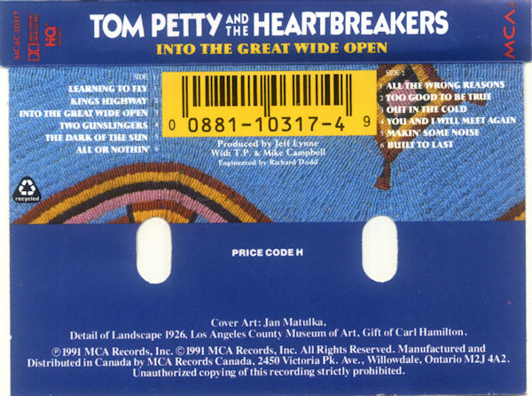 Tom Petty And The Heartbreakers - Into The Great Wide Open | MCA Records (MCAC-10317)