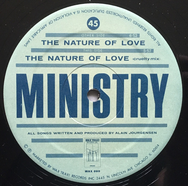 Ministry - The Nature Of Love | Wax Trax! Records (WAX 009) - 4