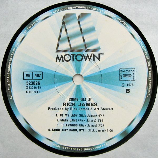 Rick James , Stone City Band - Come Get It! | Motown (523026) - 4