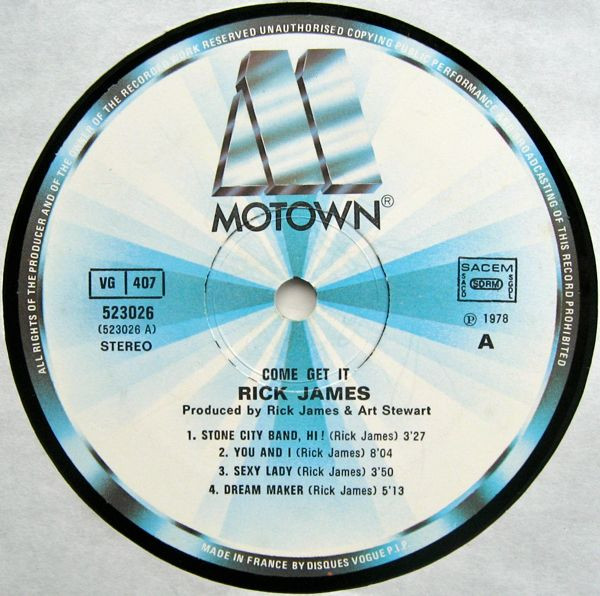 Rick James , Stone City Band - Come Get It! | Motown (523026) - 3