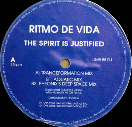Ritmo De Vida - The Spirit Is Justified | Limbo Records (LIMB 58 DJ) - main
