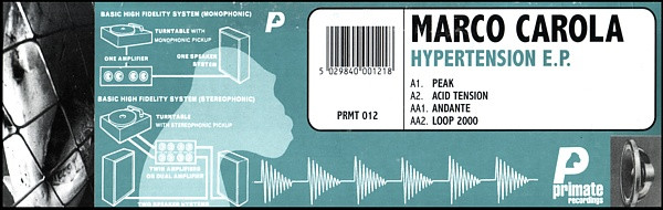 Marco Carola - Hypertension E.P. | Primate Recordings (PRMT 012) - 4