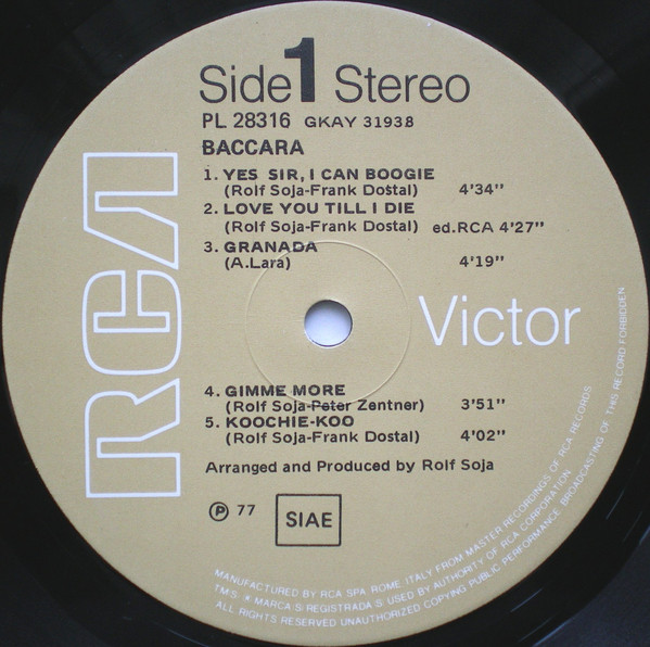 Baccara - Baccara | RCA (PL 28316) - 3