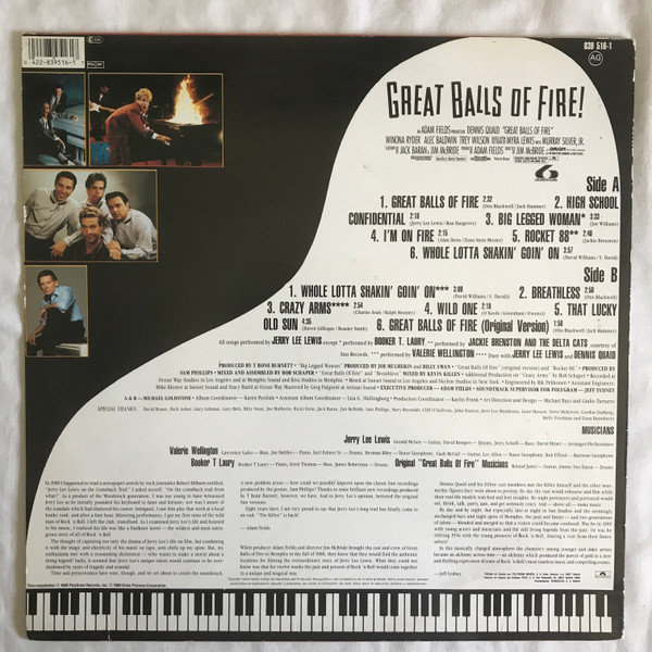 ¡Gran Bola De Fuego! = Great Balls Of Fire! (Banda Sonora Original De La Pelicula)