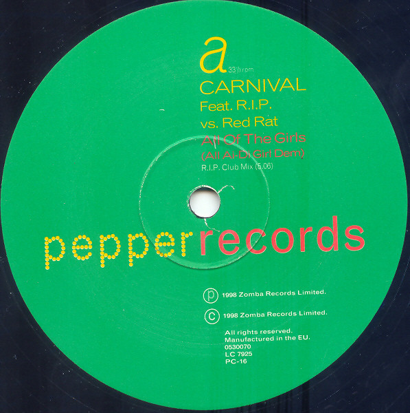 Carnival Feat. R.I.P. Productions Vs. Red Rat - All Of The Girls (All Ai-Di Girl Dem) | Pepper Records (0530070) - 3