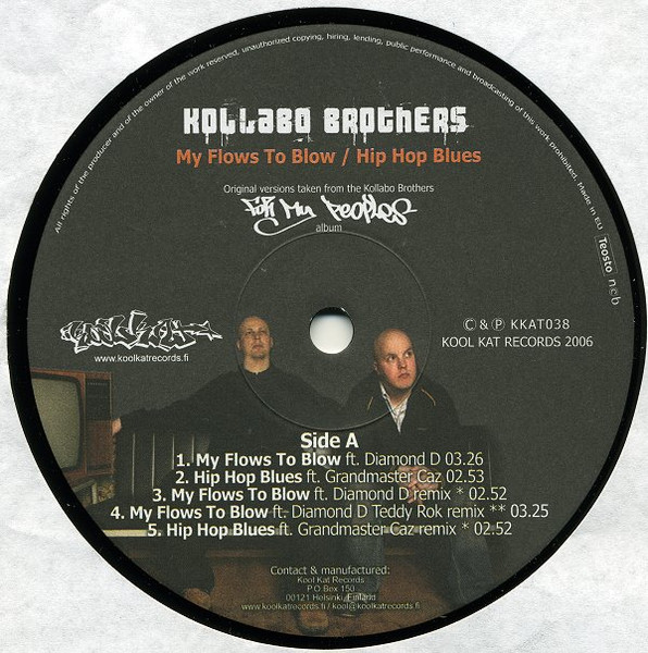 Kollabo Brothers - My Flows To Blow / Hip Hop Blues | Kool Kat Records (KKAT038) - main
