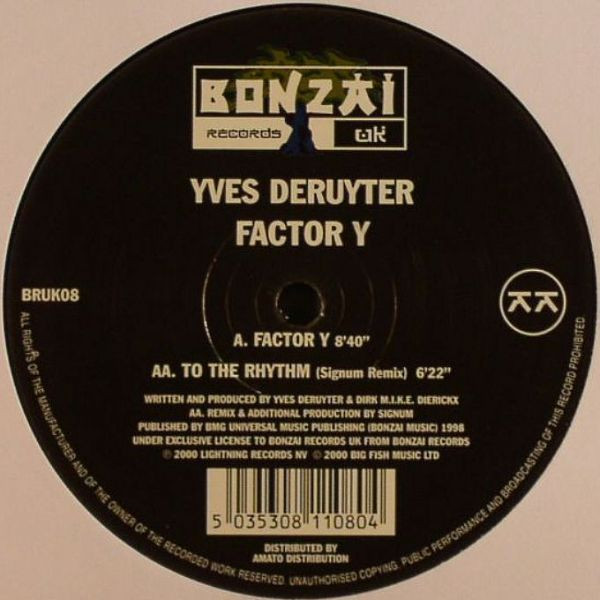 Yves Deruyter - Factor Y | Bonzai Records UK (BRUK08) - main