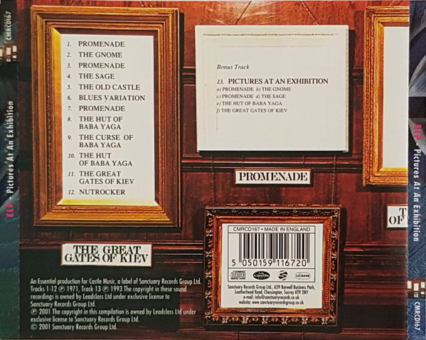 Emerson, Lake & Palmer - Pictures At An Exhibition | Castle Music (CMRCD167) - 2