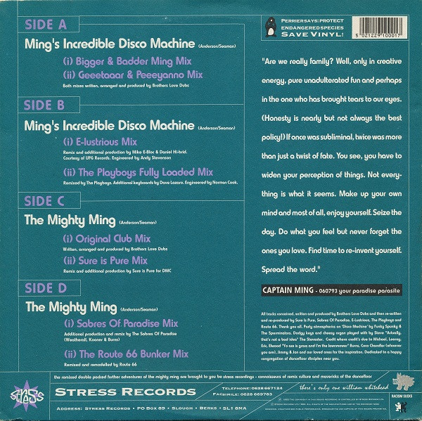 Brothers Love Dubs - Now That's What I Call Ming Vol. 1 | Stress Records (STRS LP 1) - 3